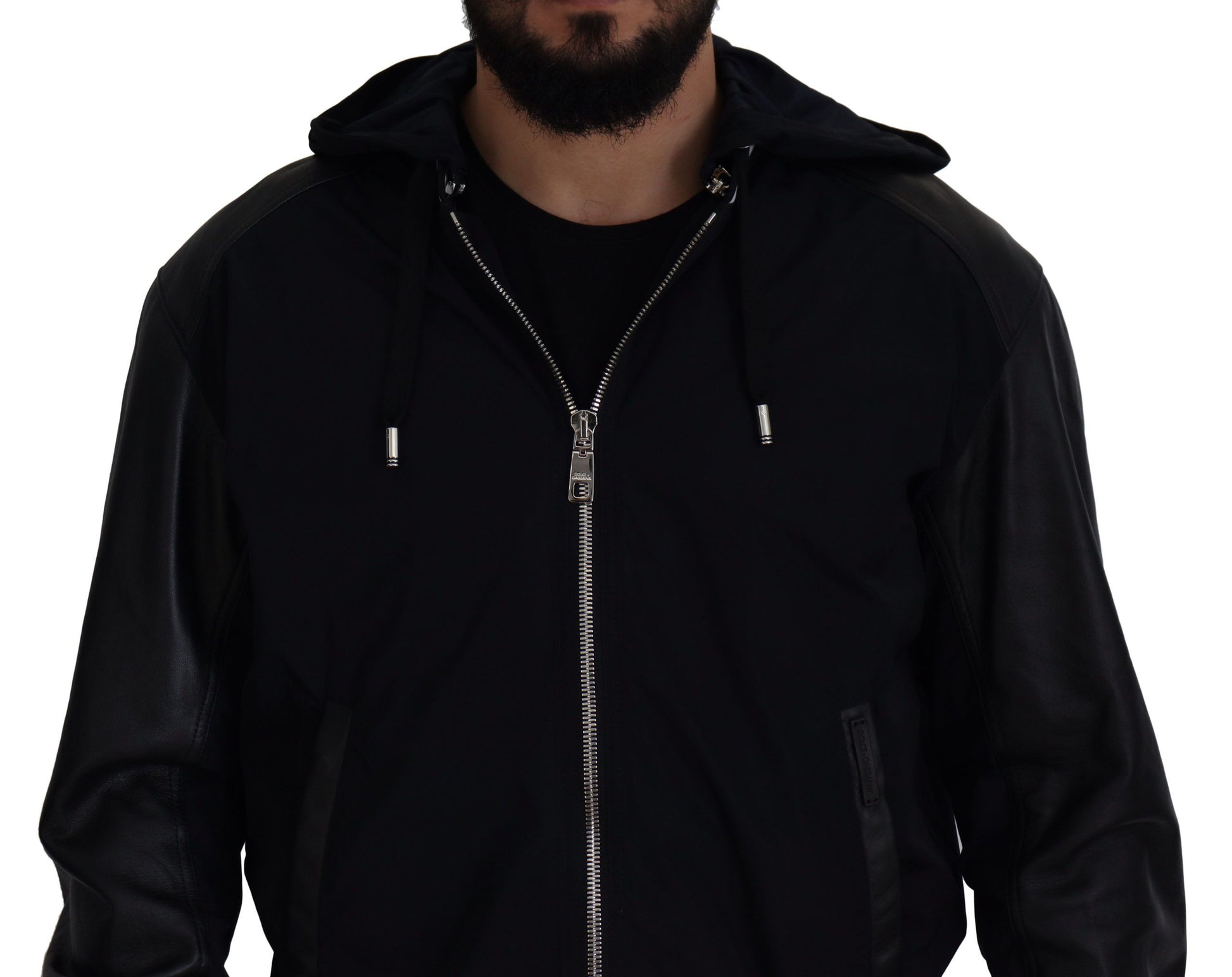 Elegante schwarze Bomber-Blousonjacke