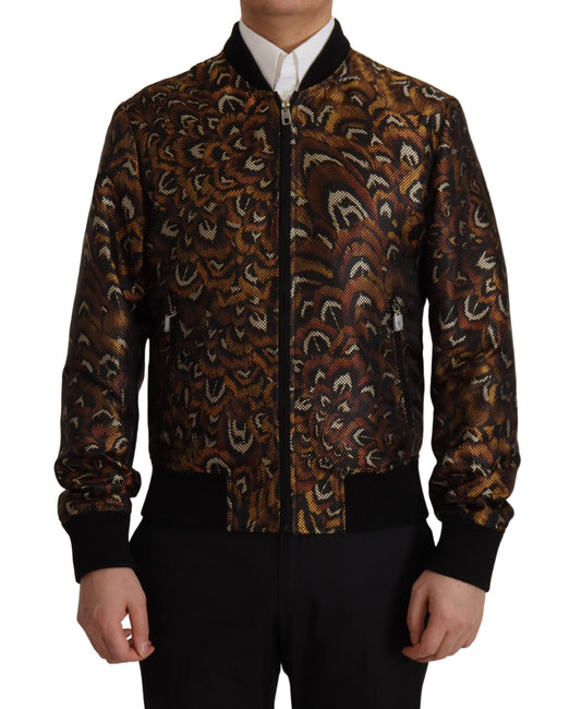 Elegante braune Blousonjacke