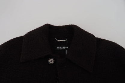 Elegante schwarze Jacke aus Alpaka-Wollmischung