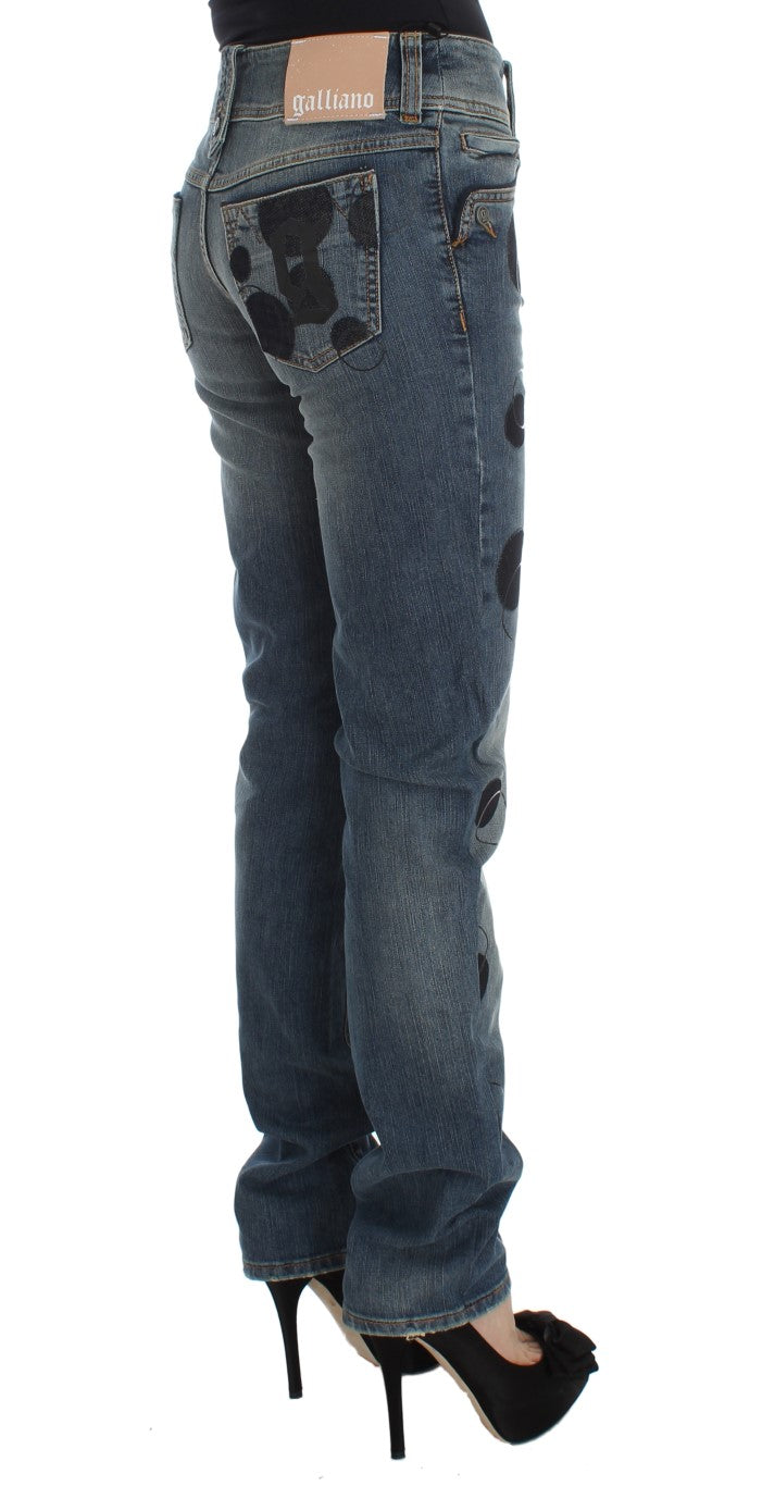 Schicke Slim Fit Bootcut-Jeans in Blue Wash