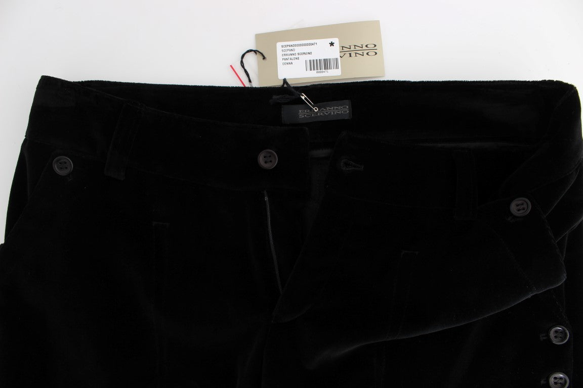 Schicke schwarze Straight Fit Baumwolljeans