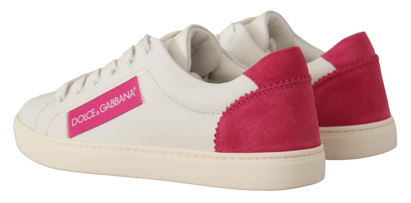 Elegante weiße Low-Top-Sneakers aus Leder