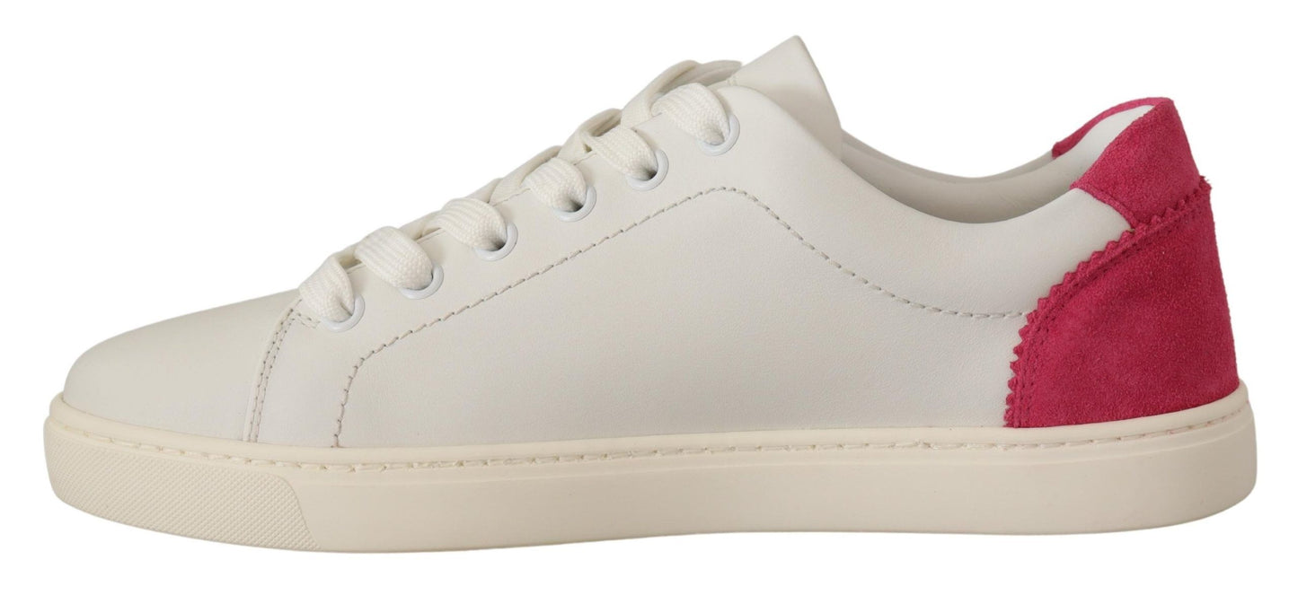 Elegante weiße Low-Top-Sneakers aus Leder