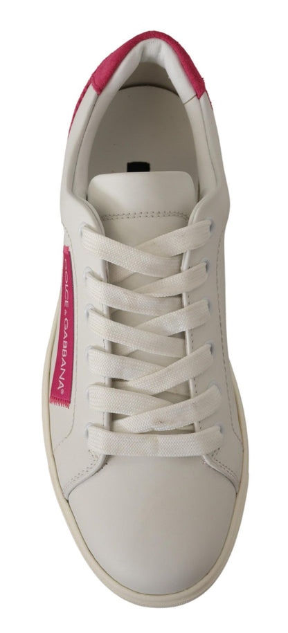 Elegante weiße Low-Top-Sneakers aus Leder