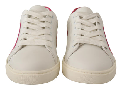 Elegante weiße Low-Top-Sneakers aus Leder