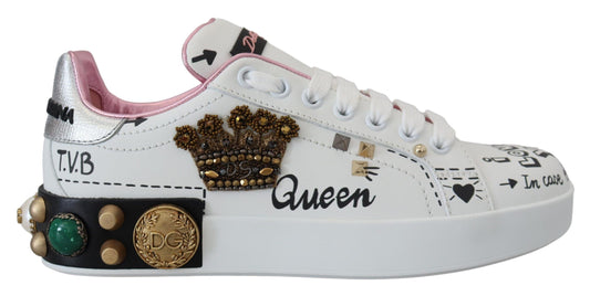 Schicke Ledersneakers „Queen Crown“