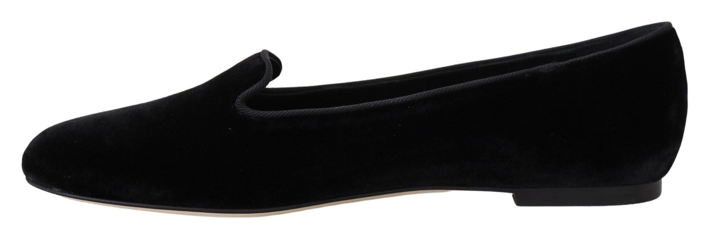 Elegante schwarze Loafer aus Seidenmischung