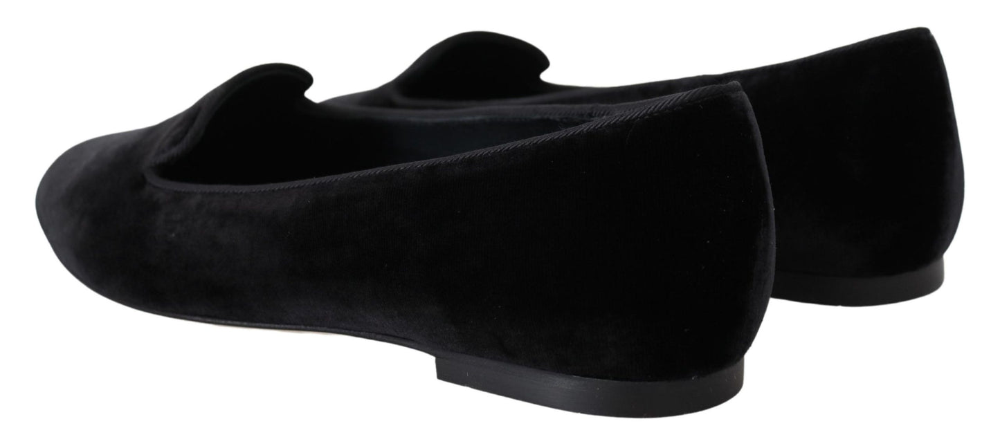 Elegante schwarze Loafer aus Seidenmischung