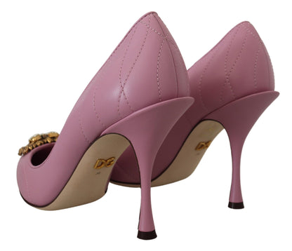 Devotion – Pumps aus Leder in Rosa