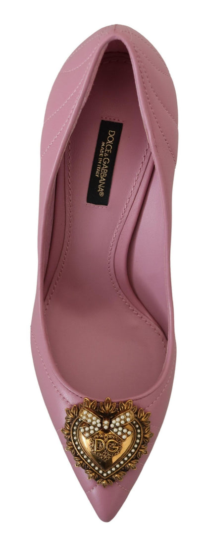 Devotion – Pumps aus Leder in Rosa