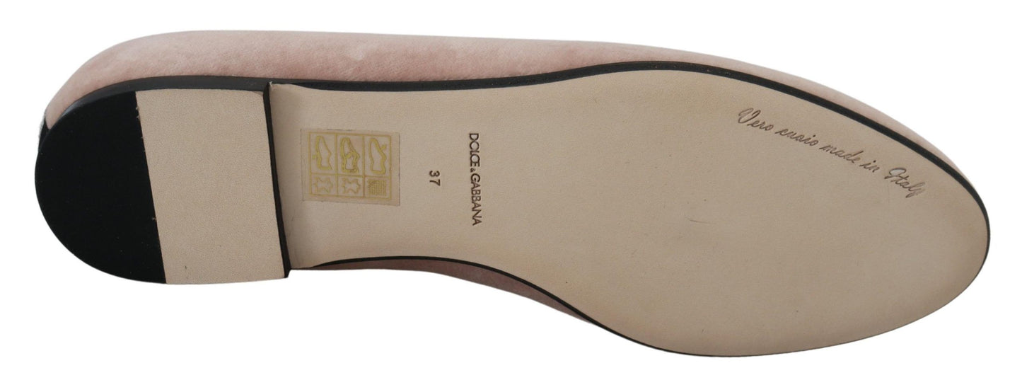 Elegante rosa Samt-Loafer „Devotion“