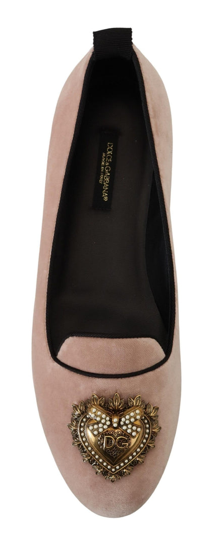 Elegante rosa Samt-Loafer „Devotion“