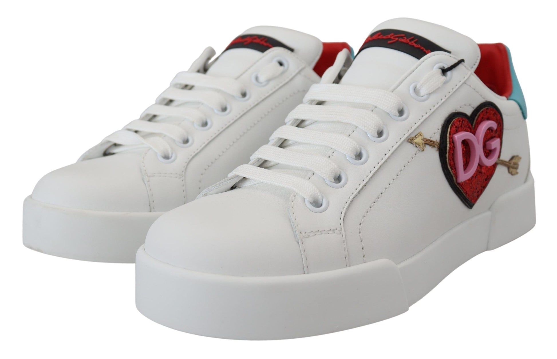 Elegante weiße Portofino Leder-Sneaker