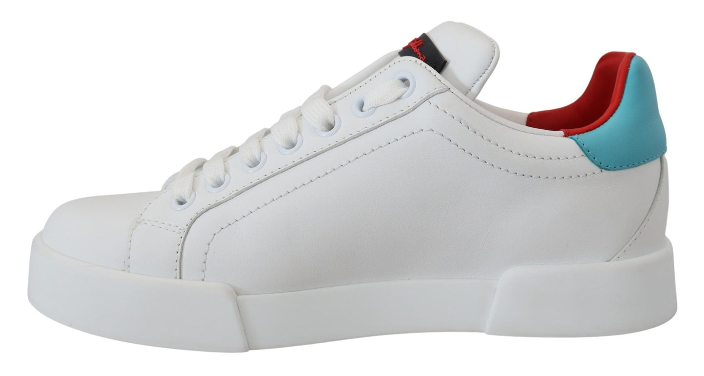 Elegante weiße Portofino Leder-Sneaker