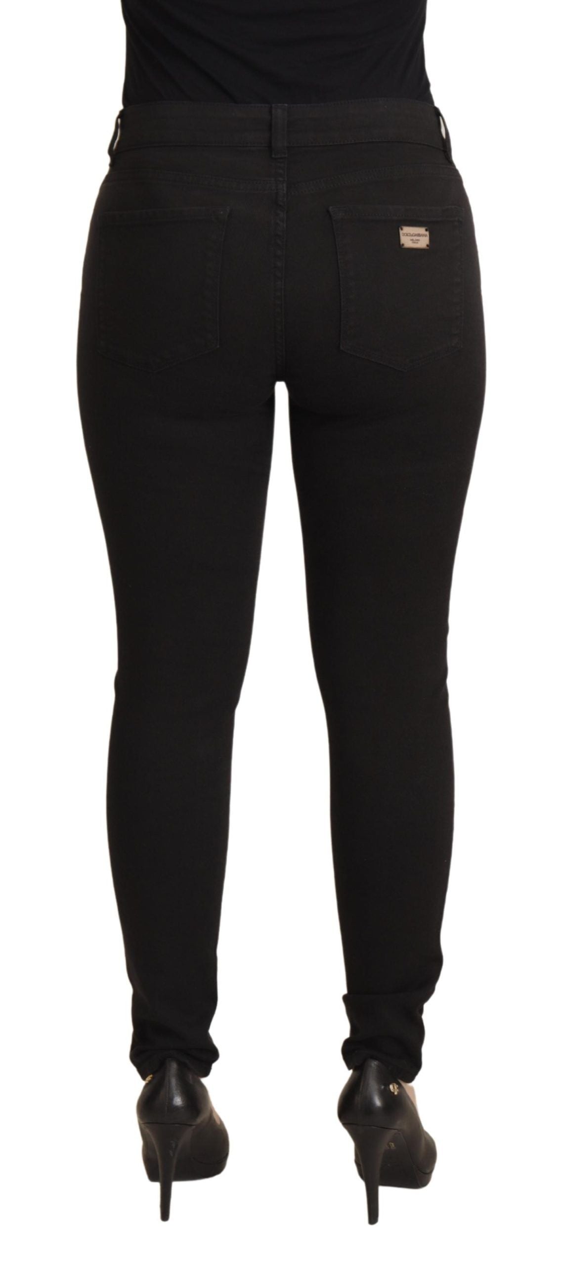 Schicke schwarze Skinny-Jeans aus Baumwollstretch