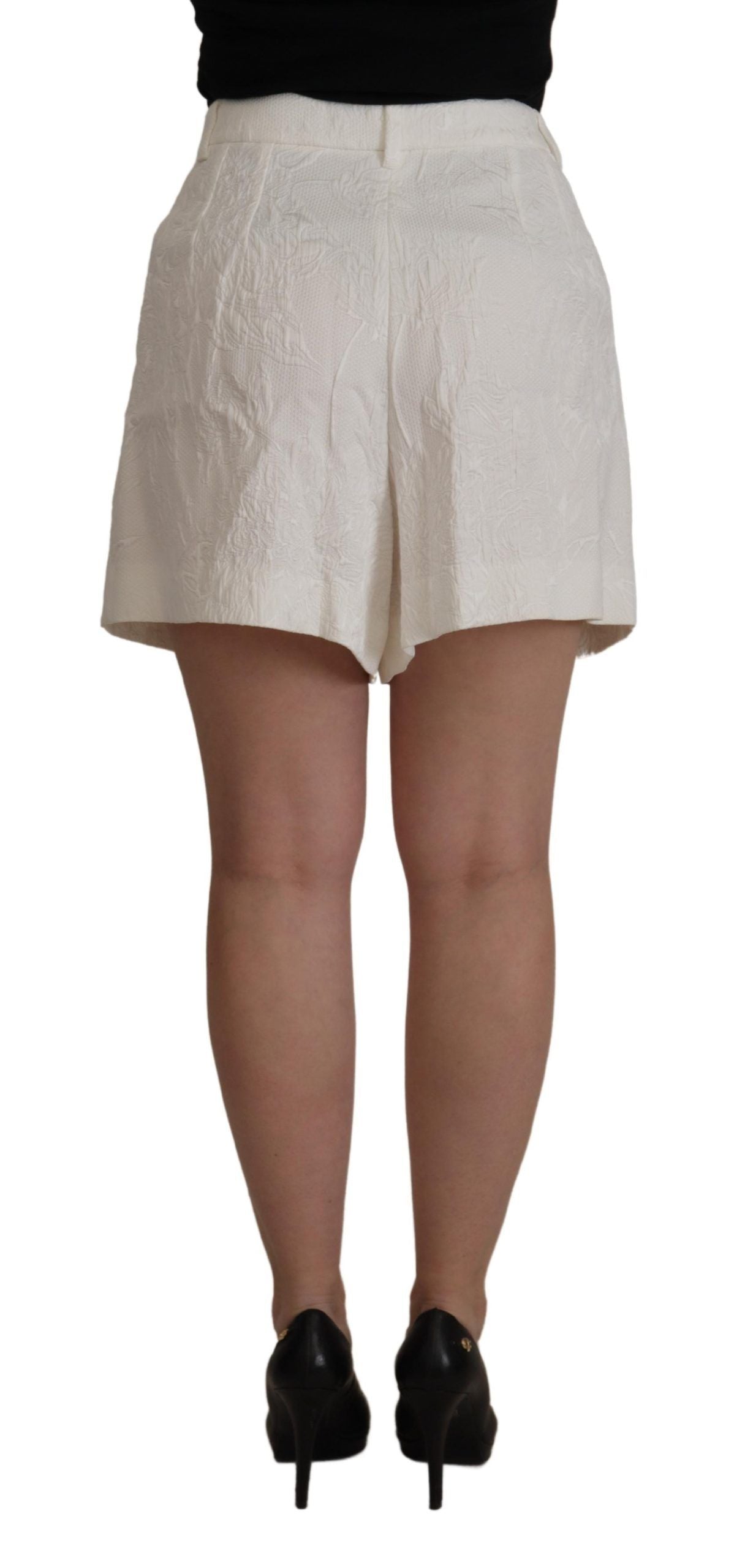 Elegante weiße Culotte-Shorts mit hoher Taille