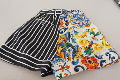 Majolica Designer-Bermudashorts mit hoher Taille