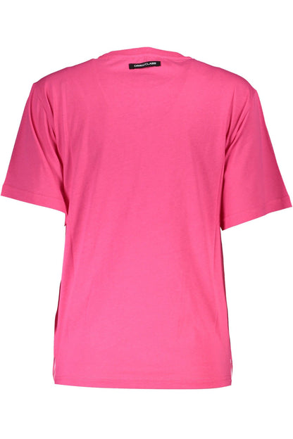 Rosa Baumwoll-T-Shirt für Damen