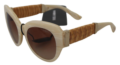 Schicke Sonnenbrille aus Acetat in Beige für Damen