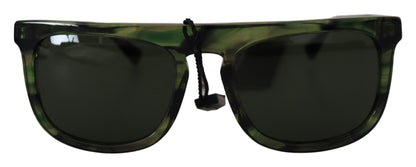 Schicke grüne Acetat-Sonnenbrille für Damen