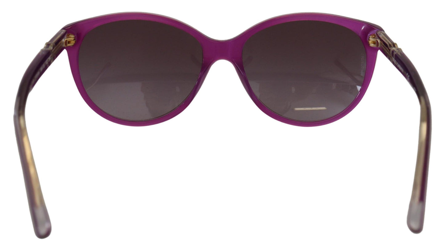 Schicke, runde Sonnenbrille aus violettem Acetat