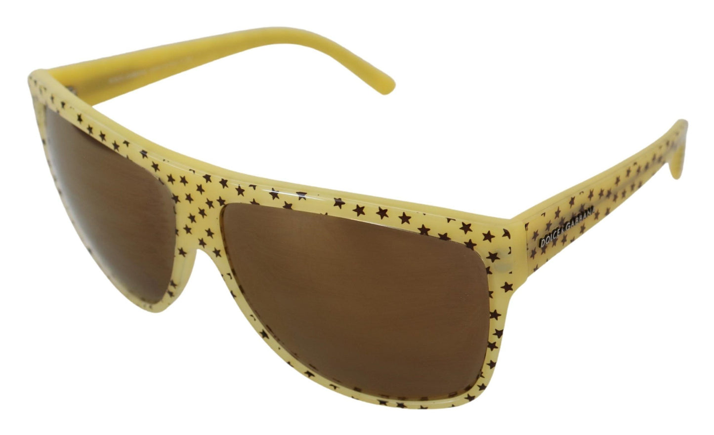 Stellar Chic – Eckige Sonnenbrille in Gelb