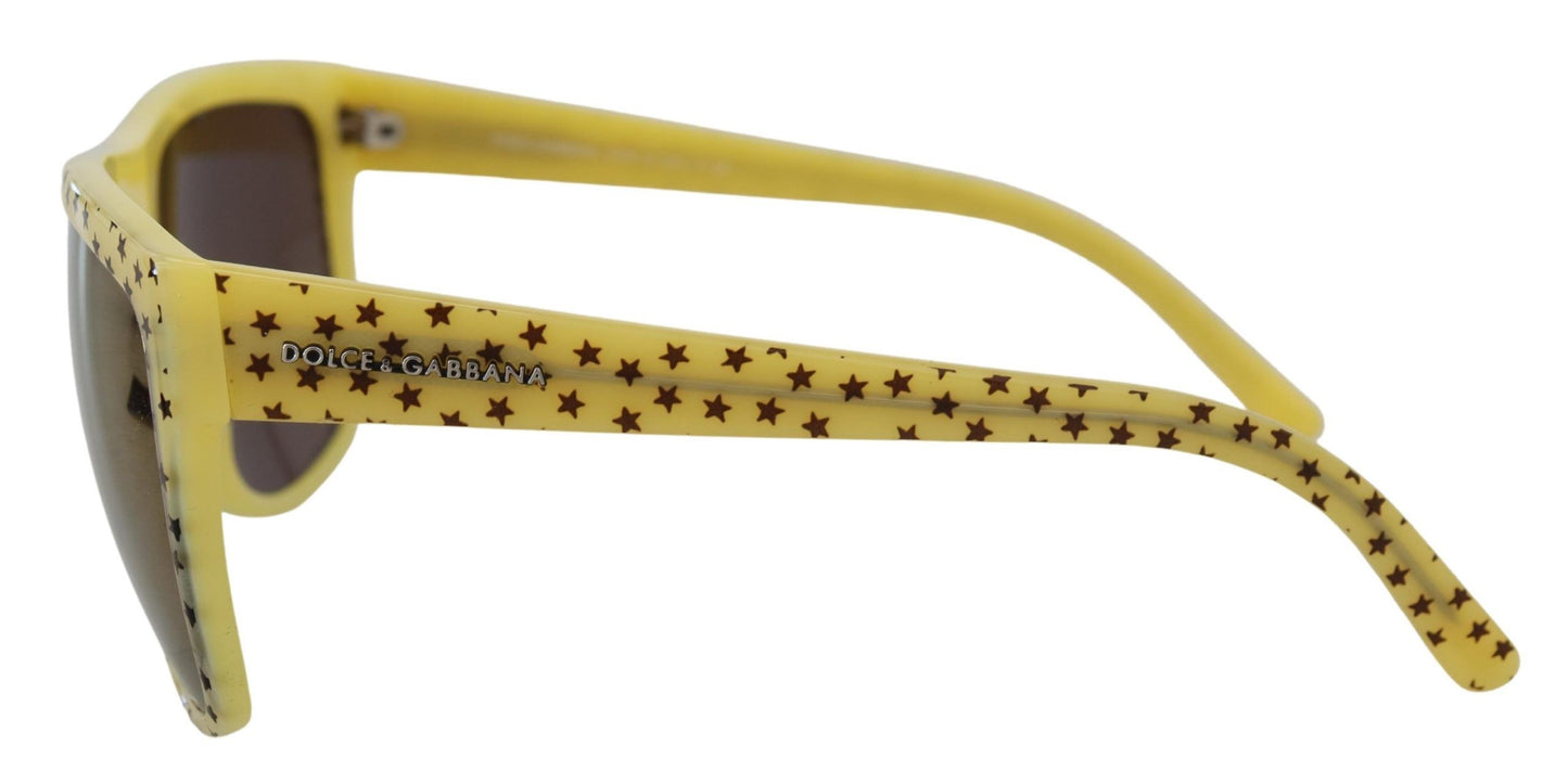 Stellar Chic – Eckige Sonnenbrille in Gelb