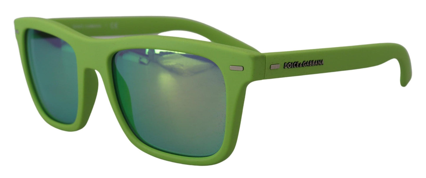 Acid Green Chic Full Rim Sunglasses