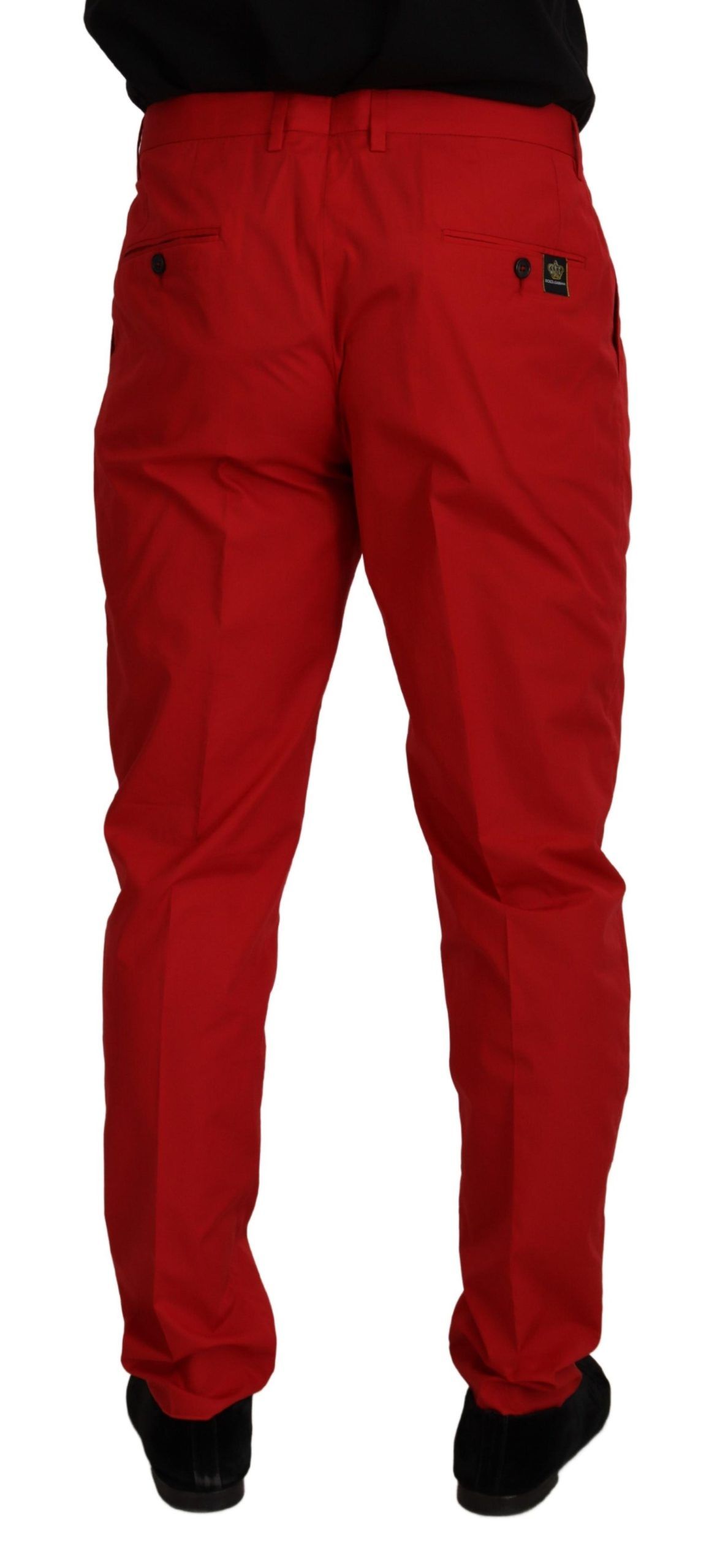 Elegante Slim Fit Chinos in Purpurrot