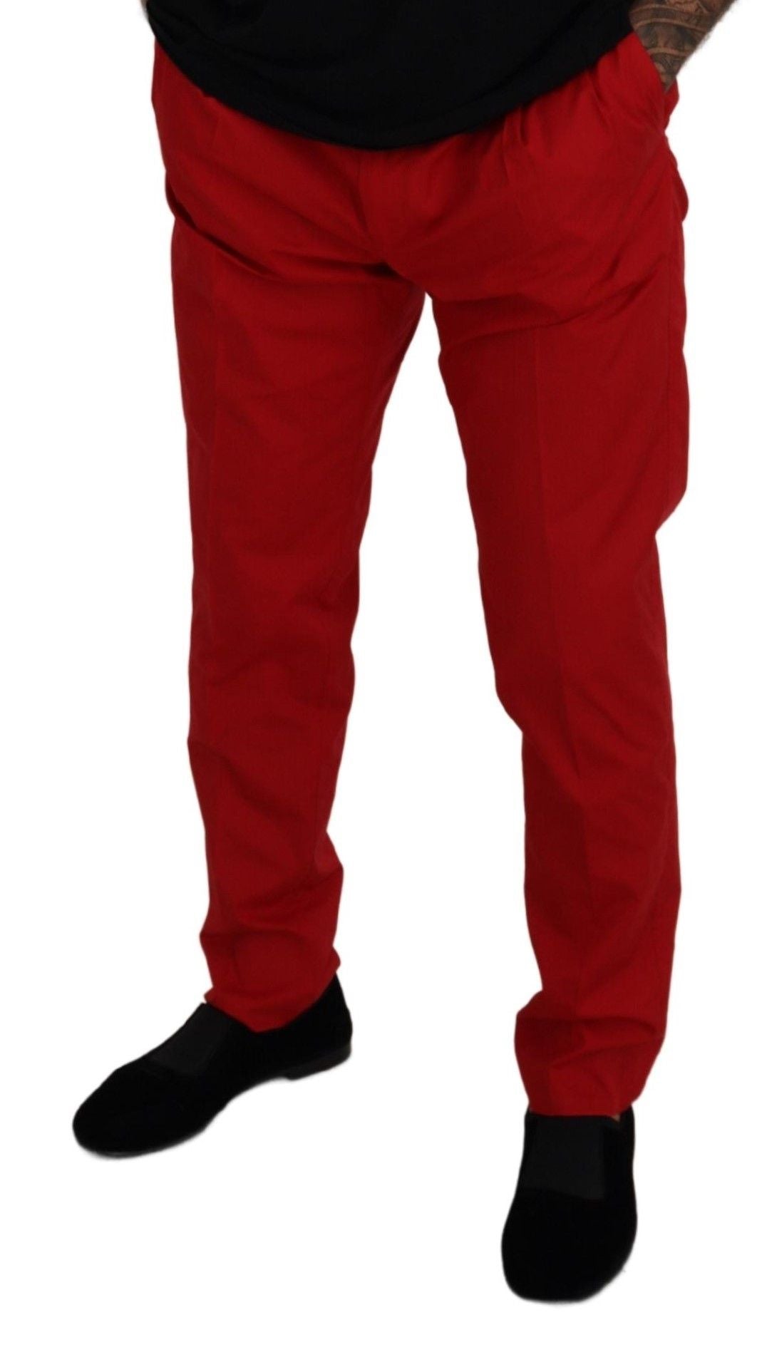 Elegante Slim Fit Chinos in Purpurrot