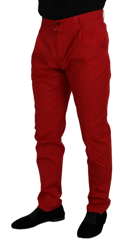 Elegante Slim Fit Chinos in Purpurrot