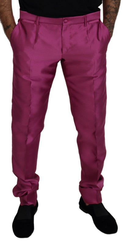 Elegante Slim Fit Anzughose in Rosa