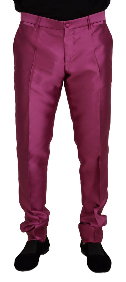 Elegante Slim Fit Anzughose in Rosa