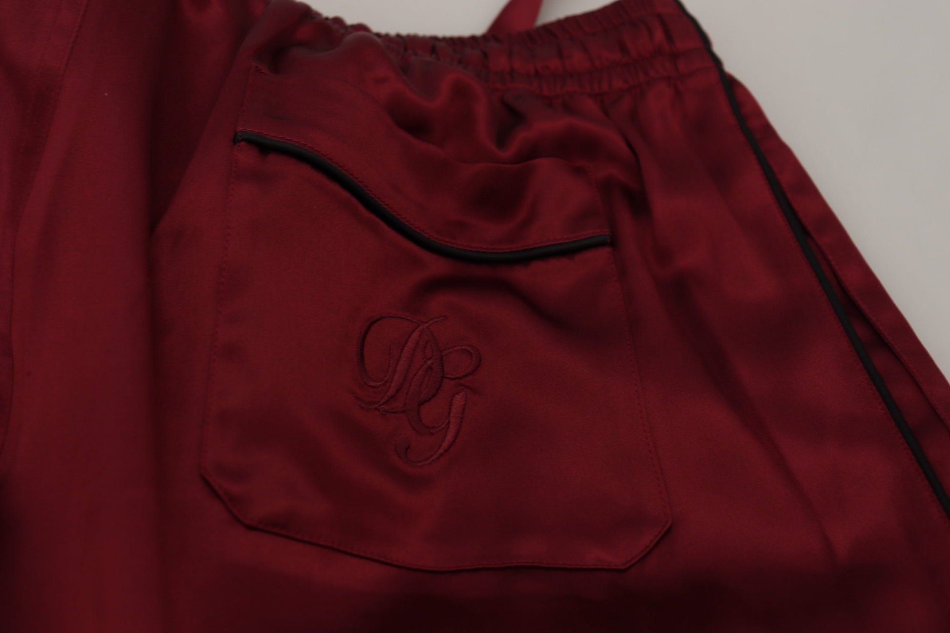 Loungehose aus Seide in Bordeaux