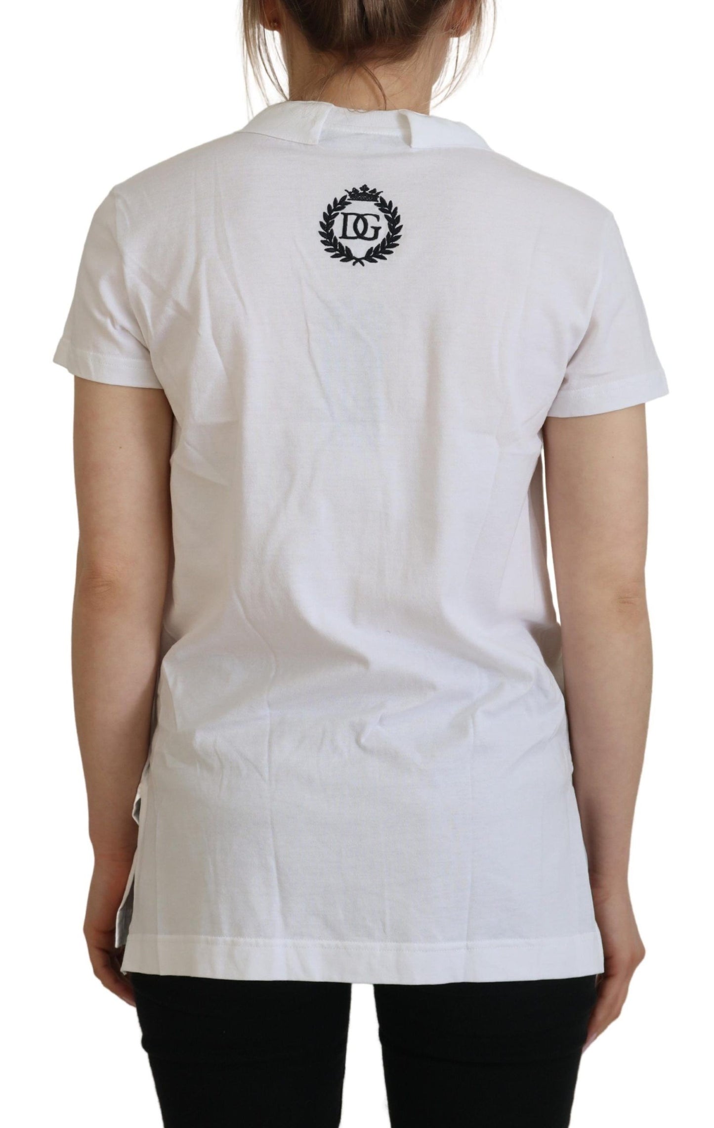 Elegant White Cotton Top Tee