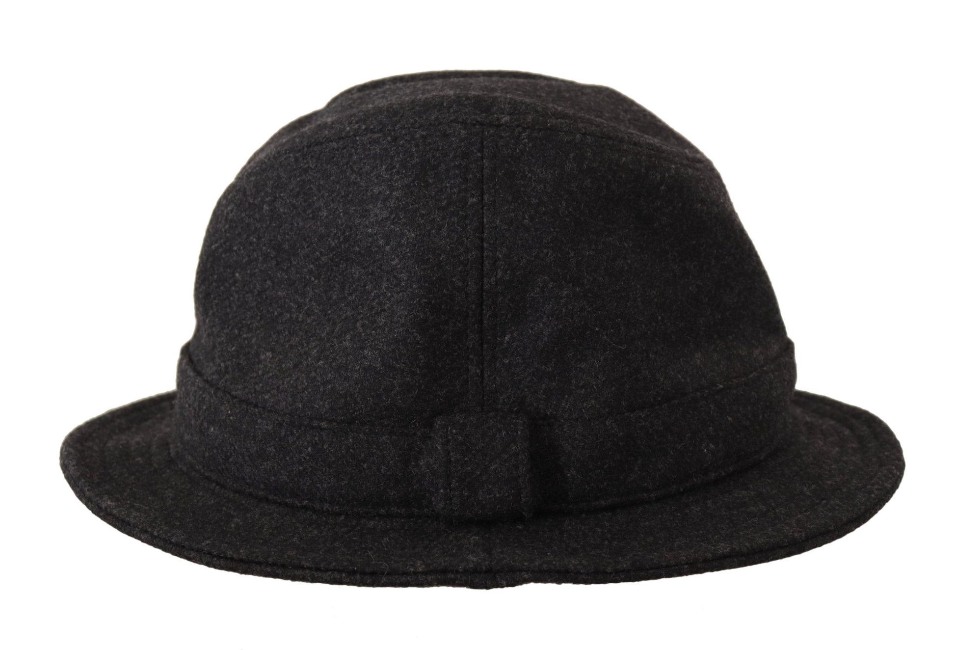 Eleganter grauer Trilby-Hut aus Wolle und Kaschmir