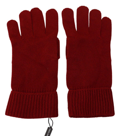 Elegante rote Winterhandschuhe aus Kaschmir