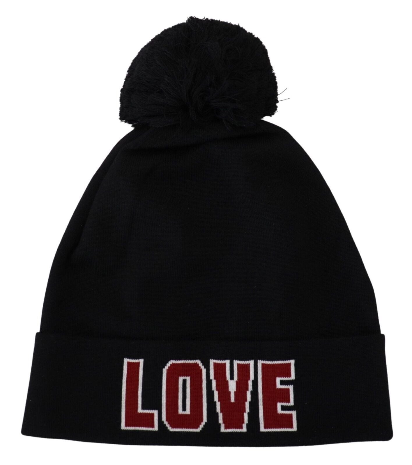 Elegante schwarze Beanie aus Schurwolle