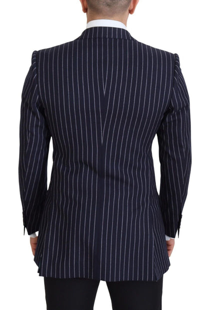 Eleganter, marineblauer Slim Fit Wollblazer