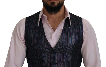 Multicolor Formal Dress Vest Luxury Blend