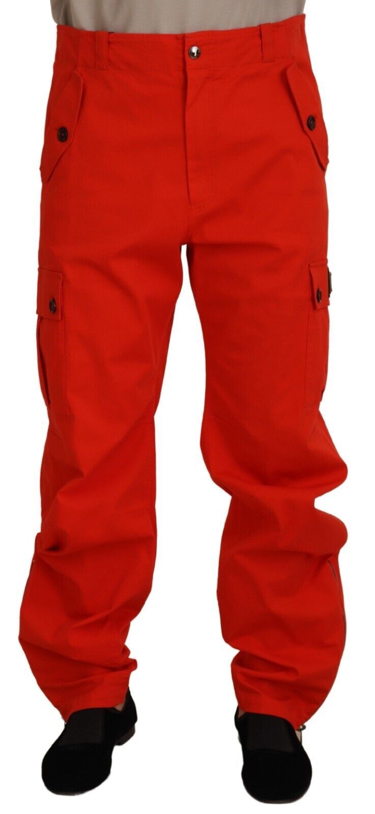 Elegante rote Hose aus Baumwollmischung