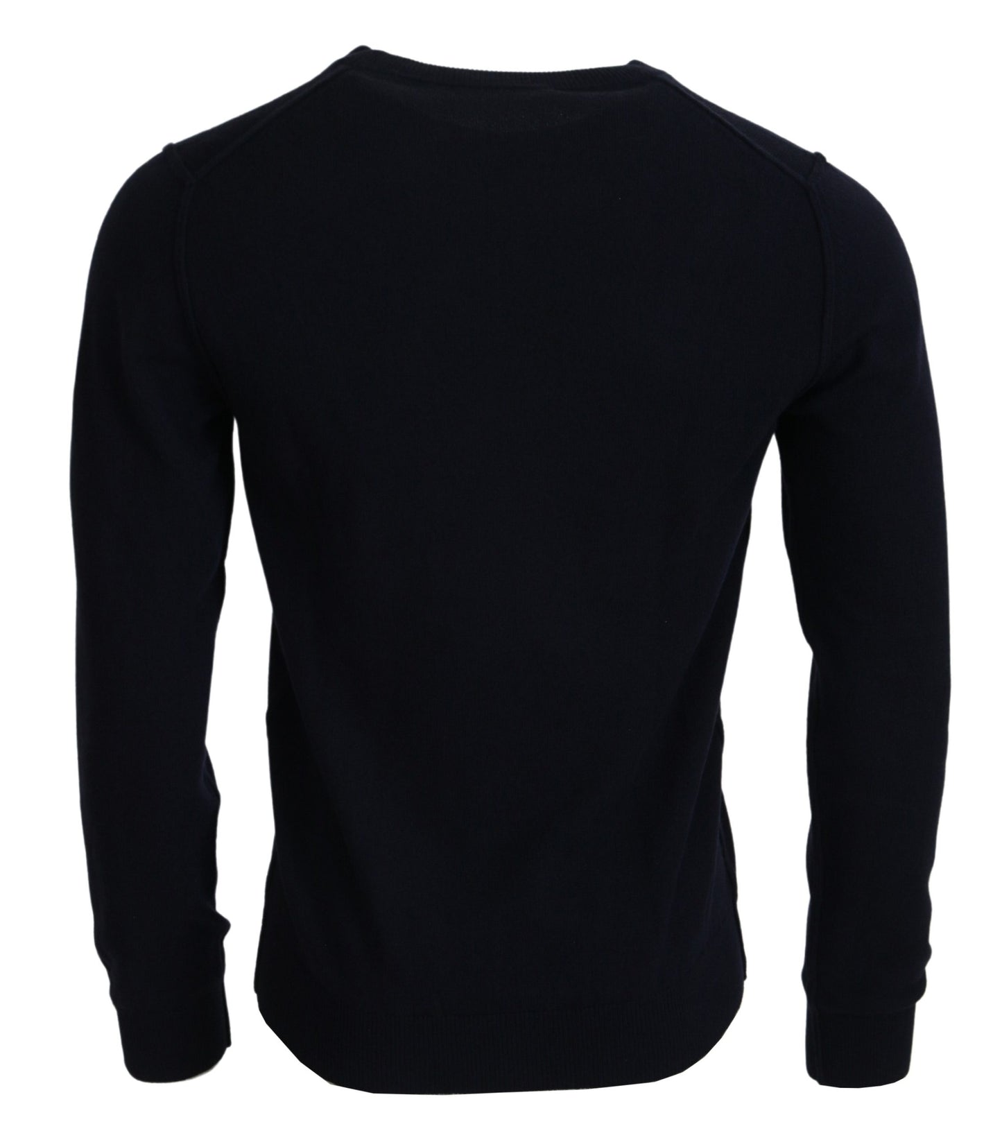 Eleganter blauer Kaschmirpullover