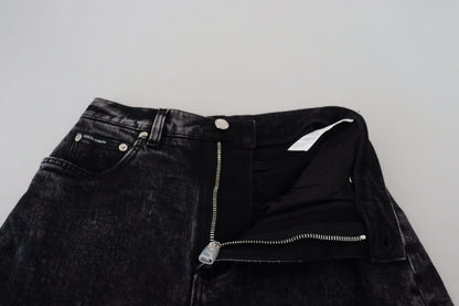 Elegante schwarze Jeanshose