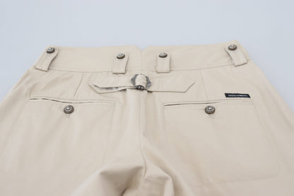 Elegante beige Baumwollhose