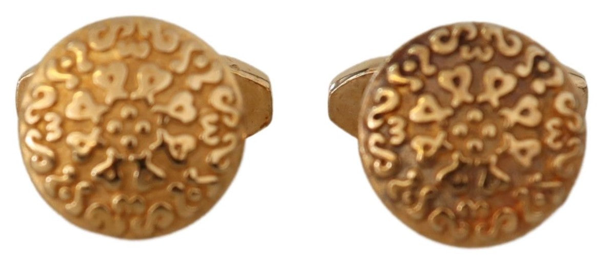 Elegant Gold Plated Brass Men's Cufflinks