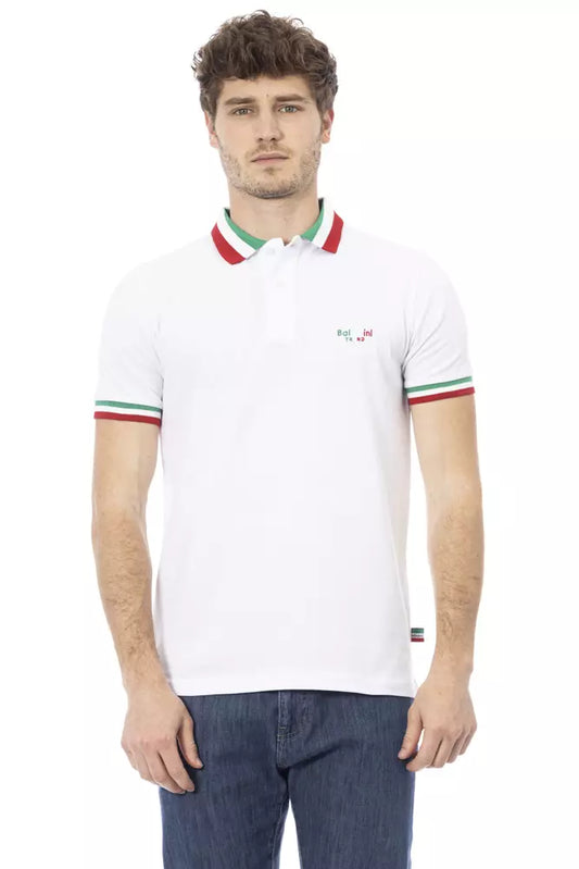 Weißes Poloshirt aus Baumwolle für Herren