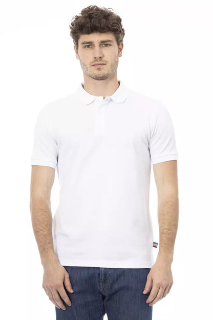 White Cotton Men Polo