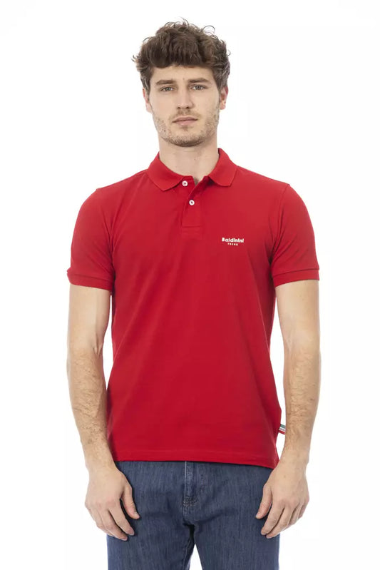 Rotes Poloshirt aus Baumwolle für Herren