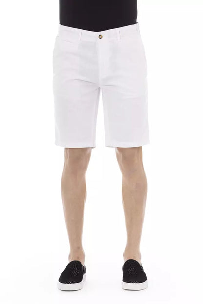 Weiße Bermudashorts aus Baumwolle für Herren