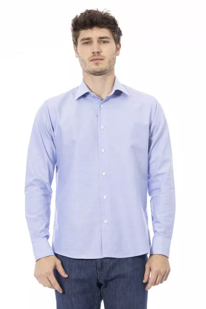 Light Blue Cotton Men Shirt